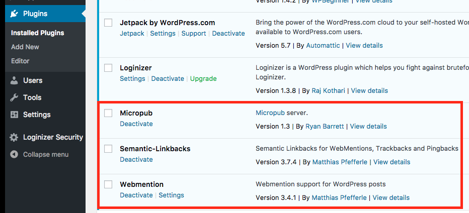 WordPress Plugins needed for micro.blog